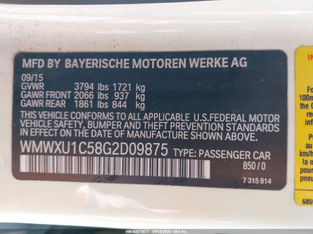 2016 MINI HARDTOP WMWXU1C58G2D09875 Photo 8