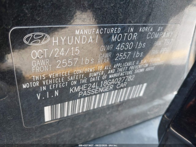 KMHE24L18GA027782 Hyundai dohc gdi nu