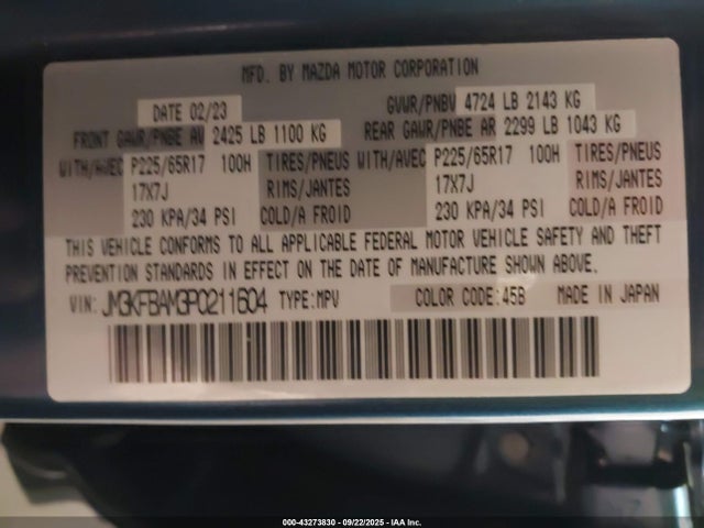 2023 MAZDA CX-5 JM3KFBAM3P0211604 Photo 8