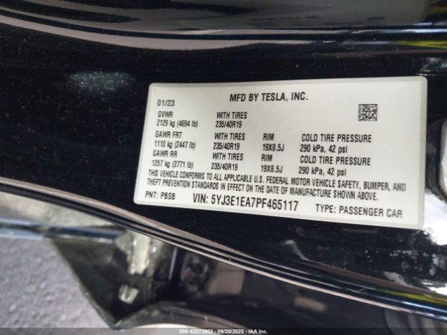 2023 TESLA MODEL 3 5YJ3E1EA7PF465117 Photo 8