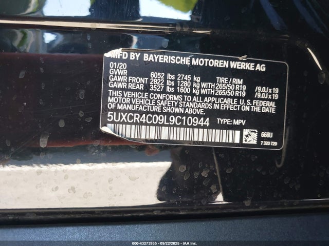 5UXCR4C09L9C10944 BMW X5