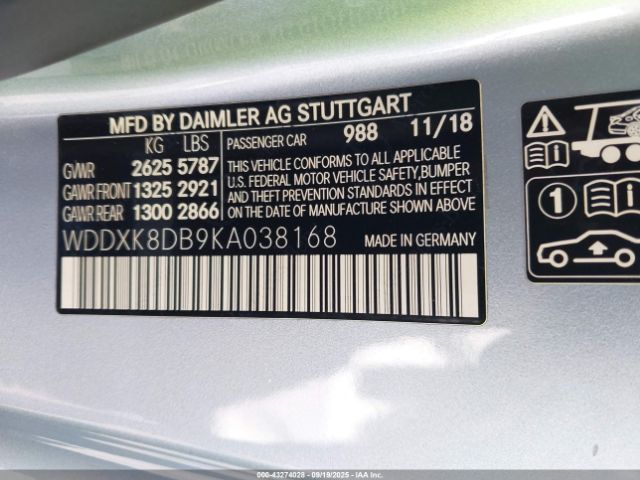 2019 MERCEDES-BENZ S 560 WDDXK8DB9KA038168 Photo 8