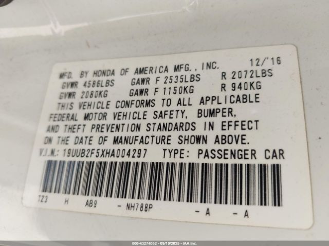 2017 ACURA TLX 19UUB2F5XHA004297 Photo 8
