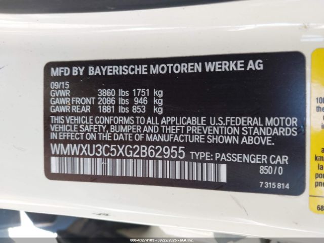 2016 MINI HARDTOP WMWXU3C5XG2B62955 Photo 8