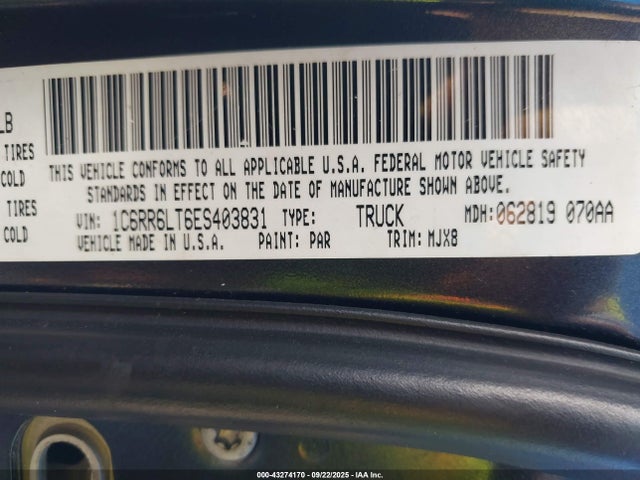 1C6RR6LT6ES403831 RAM 1500