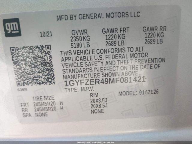 2021 CADILLAC XT4 1GYFZER49MF081421 Photo 8