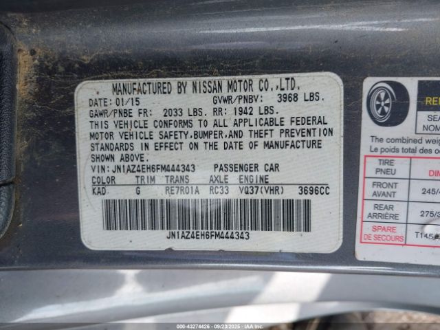 2015 NISSAN 370Z JN1AZ4EH6FM444343 Photo 8