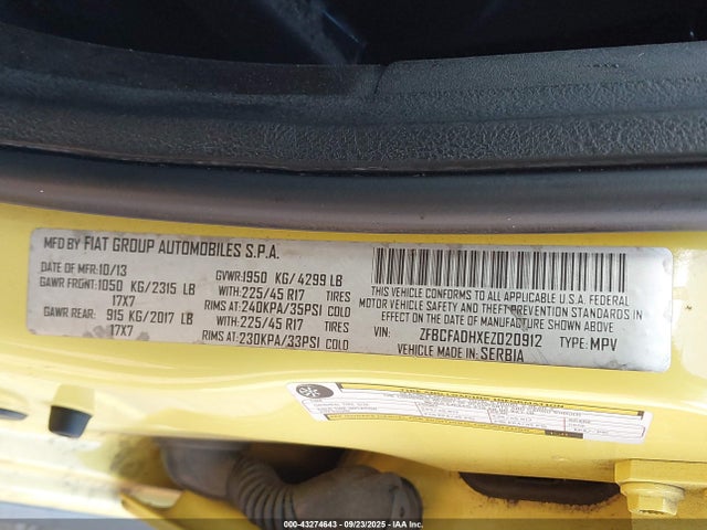 2014 FIAT 500L ZFBCFADHXEZ020912 Photo 8