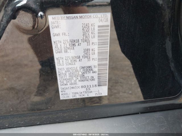 2018 NISSAN ROGUE 5N1AT2MV3JC803118 Photo 8