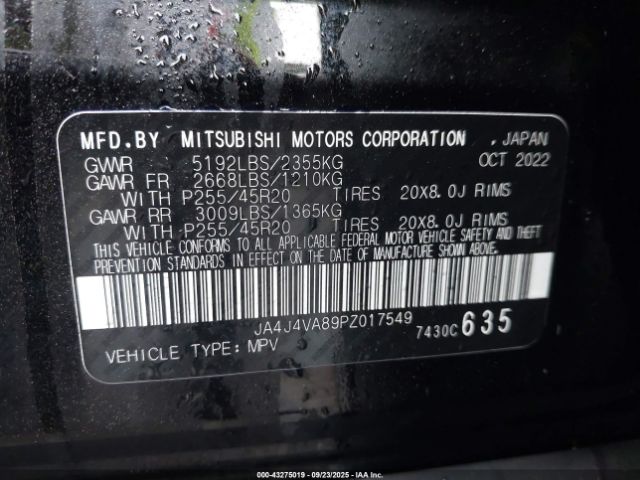 2023 MITSUBISHI OUTLANDER JA4J4VA89PZ017549 Photo 8