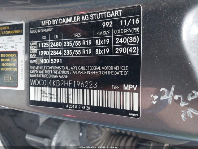 2017 MERCEDES-BENZ GLC 300 COUPE WDC0J4KB2HF196223 Photo 8