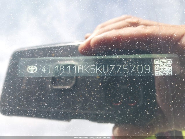 Продаж на аукціоні авто 2019 Toyota Camry Se, vin: 4T1B11HK5KU775709, номер лоту: 43275521