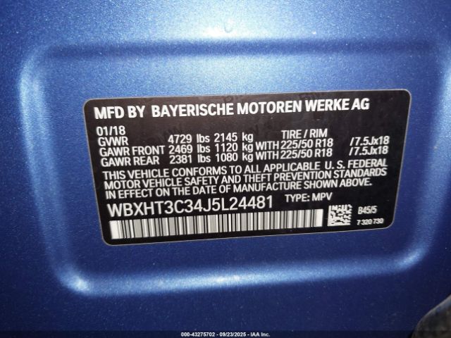 2018 BMW X1 WBXHT3C34J5L24481 Photo 8