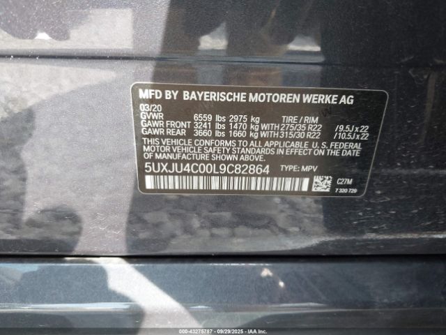 2020 BMW X5 5UXJU4C00L9C82864 Photo 8