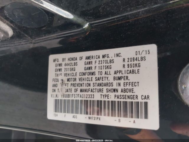 2015 ACURA TLX 19UUB1F57FA012333 Photo 8