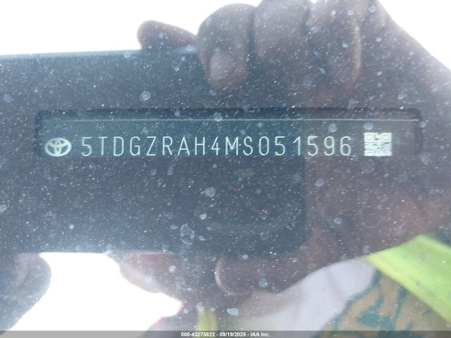 5TDGZRAH4MS051596 Toyota Highlander Xle