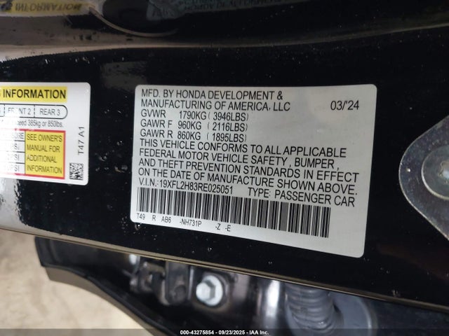 19XFL2H83RE025051 Honda k20c2