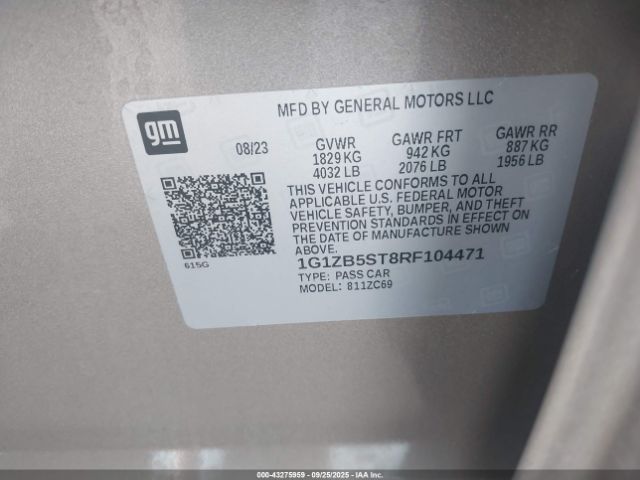 2024 CHEVROLET MALIBU 1G1ZB5ST8RF104471 Photo 8