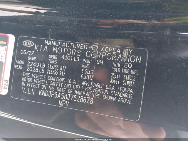 KNDJP3A58J7528678 KIA g
