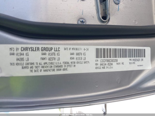 Dodge 2014 2014 1C3CDFBB6ED822258 Image 9