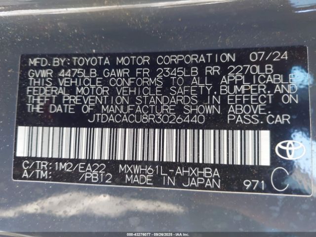2024 TOYOTA PRIUS PRIME JTDACACU8R3026440 Photo 8