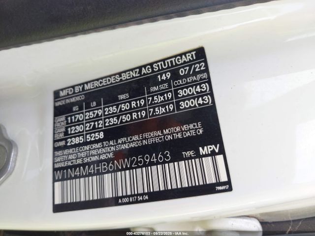 2022 MERCEDES-BENZ GLB 250 W1N4M4HB6NW259463 Photo 8