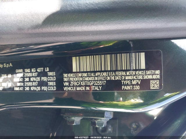 Fiat 2016 2016 ZFBCFXBT0GP325517 Image 9