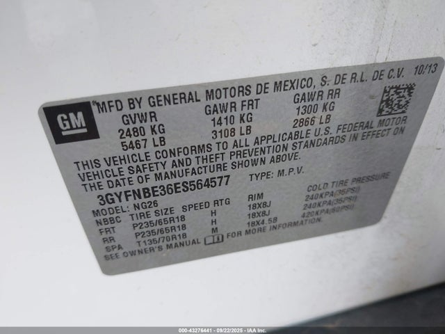 2014 CADILLAC SRX 3GYFNBE36ES564577 Photo 8