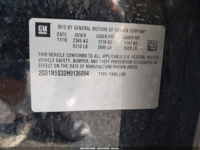 2017 CADILLAC XTS 2G61N5S32H9136094 Photo 8