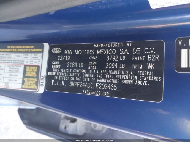 2020 KIA FORTE 3KPF24AD1LE202435 Photo 8