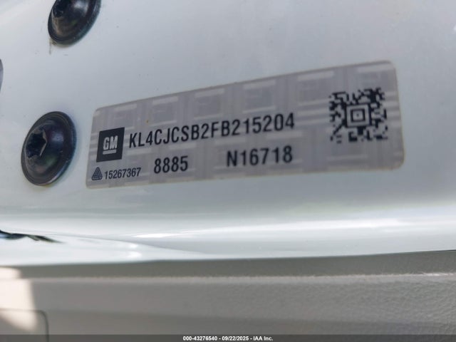 43276540 :رقم المزاد ، KL4CJCSB2FB215204 vin ، 2015 Buick Encore Leather مزاد بيع