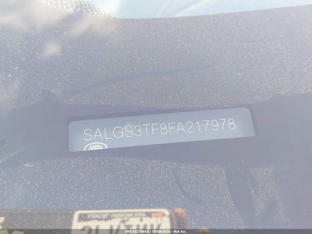 2015 LAND ROVER RANGE ROVER SALGS3TF8FA217978 Photo 8