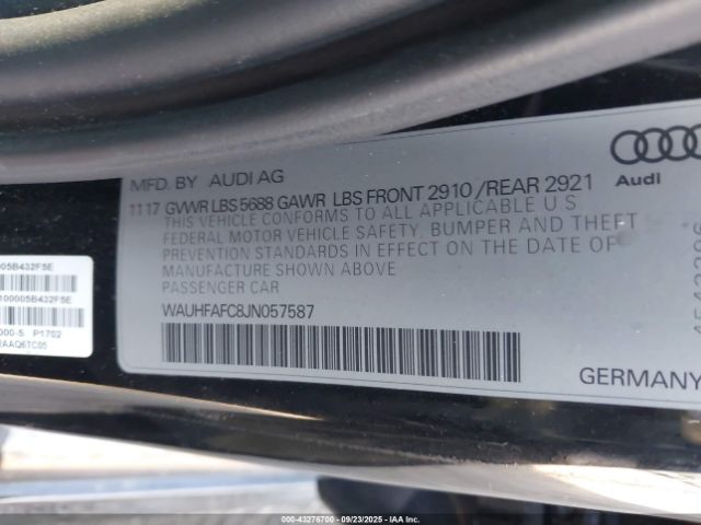 2018 AUDI S6 WAUHFAFC8JN057587 Photo 8