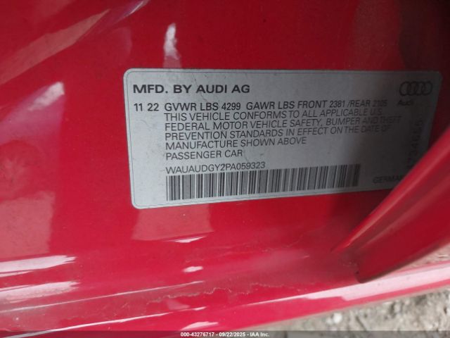 2023 AUDI A3 WAUAUDGY2PA059323 Photo 8