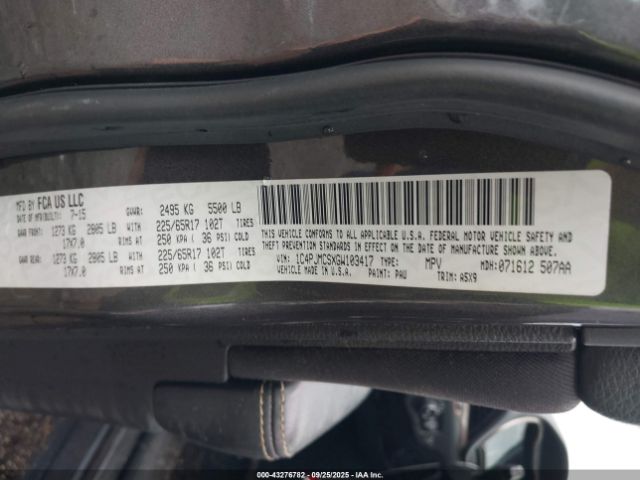 2016 JEEP CHEROKEE 1C4PJMCSXGW103417 Photo 8