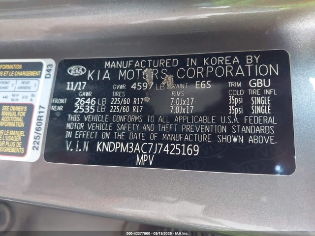 KIA gdi theta ii 2018 KNDPM3AC7J7425169 Image 9