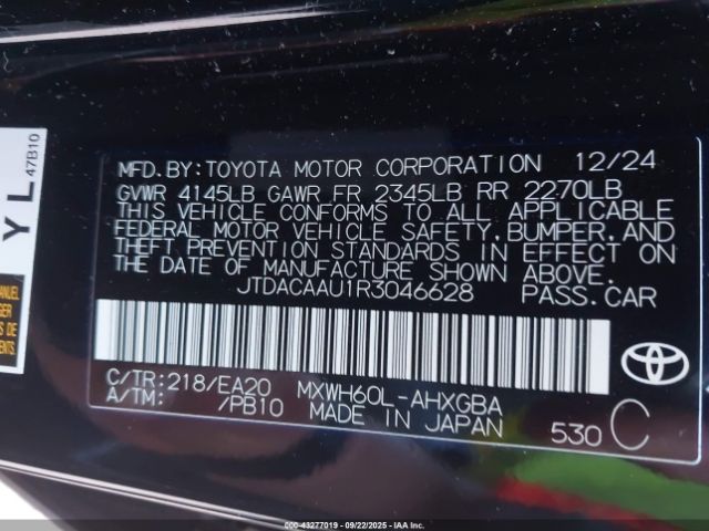 2024 TOYOTA PRIUS JTDACAAU1R3046628 Photo 8