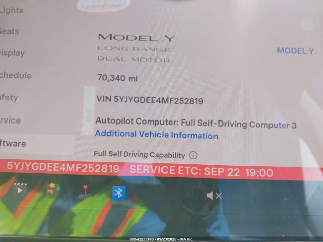 2021 TESLA MODEL Y 5YJYGDEE4MF252819 Photo 6