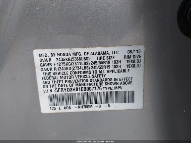 2014 ACURA MDX 5FRYD3H81EB007176 Photo 8