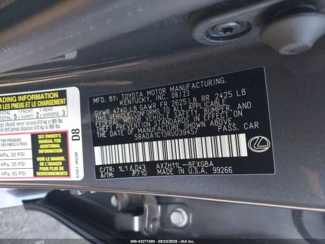 2024 LEXUS ES 300H 58ADA1C13RU039457 Photo 8