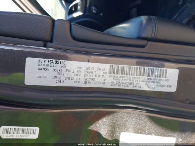 2019 JEEP GRAND CHEROKEE 1C4RJFAG7KC793270 Photo 8