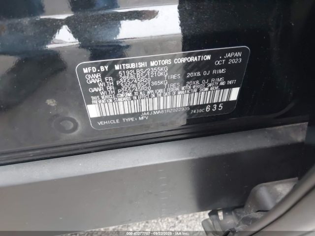 2024 MITSUBISHI OUTLANDER JA4J3WA81RZ022935 Photo 8