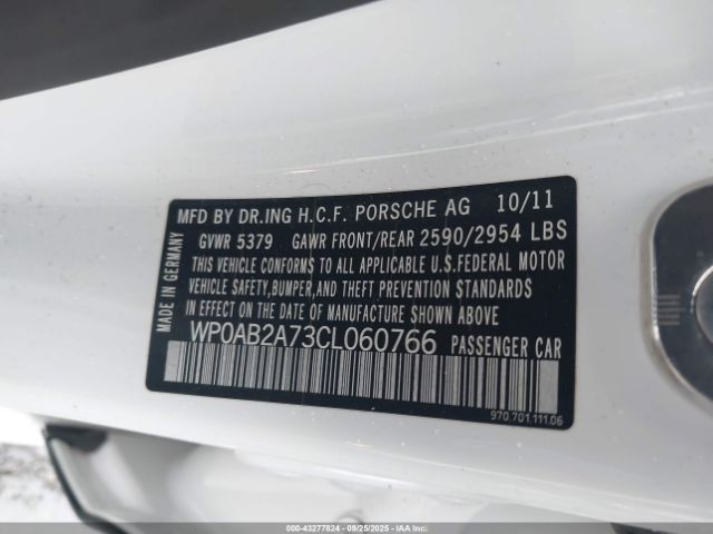 2012 PORSCHE PANAMERA WP0AB2A73CL060766 Photo 8