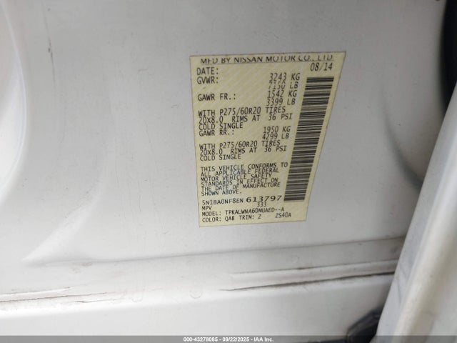 5N1BA0NF8EN613797 Nissan 2014