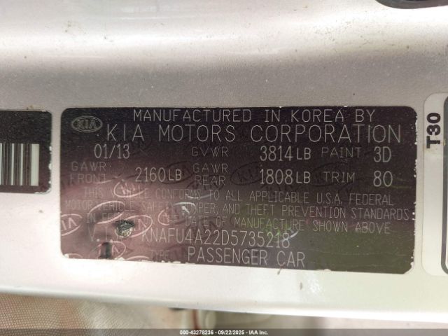 2013 KIA FORTE KNAFU4A22D5735218 Photo 8