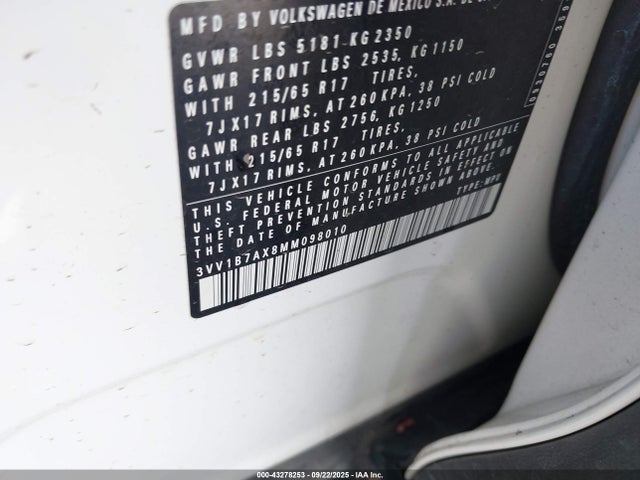 Volkswagen Tiguan 2021 3VV1B7AX8MM098010 Image 9