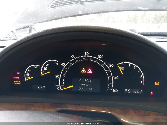 Продажа на аукционе авто 2002 Mercedes-benz S 500, vin: WDBNG75J12A281894, номер лота: 43278357