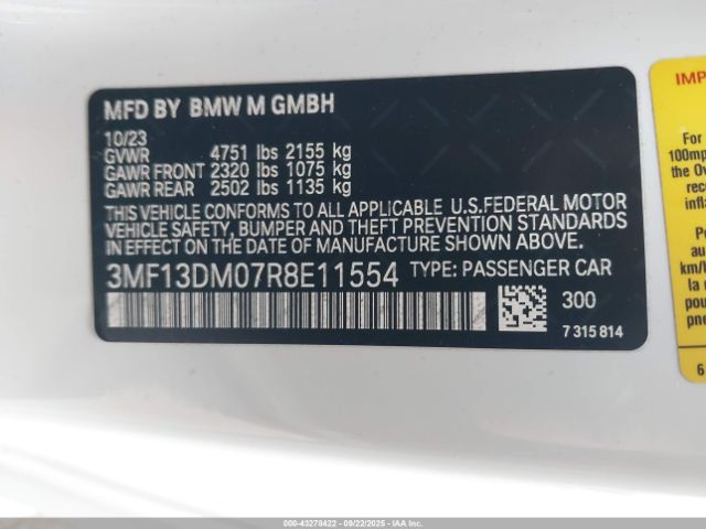 2024 BMW M2 3MF13DM07R8E11554 Photo 8
