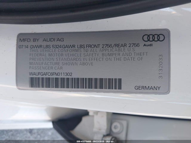 2015 AUDI A6 WAUFGAFC6FN011302 Photo 8
