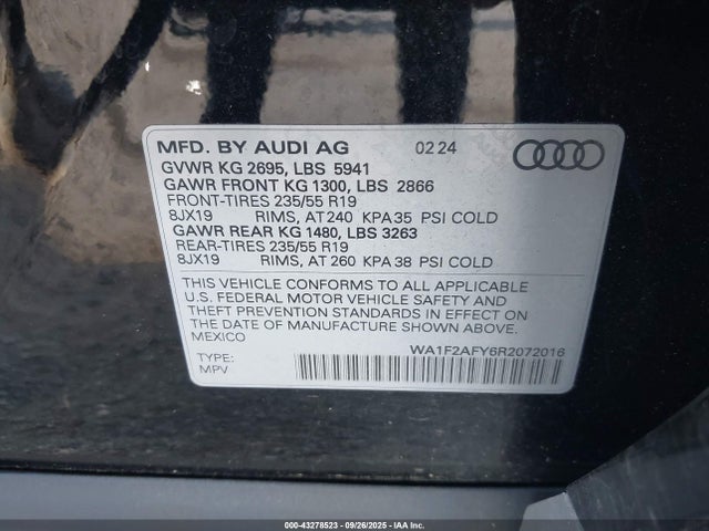 2024 AUDI Q5 WA1F2AFY6R2072016 Photo 8